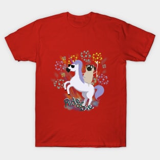 Pug Riding Unicorn T-Shirt